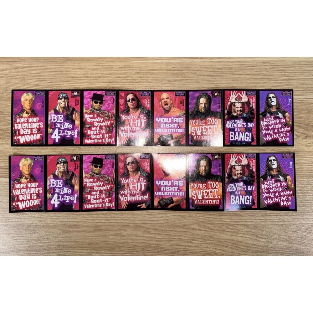 Vtg 1999 Uncut Wcw NWO Valentines Hogan Sting Flair